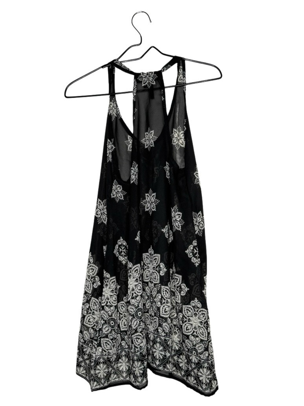 Portocruz Black White Floral
Boho Swing Tank Top Sheer Racerback Beach Cover‎ Up - Picture 2 of 8
